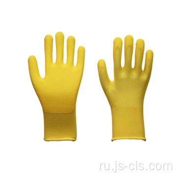 Серия сада желтая нейлоновая пена латекс детские перчатки